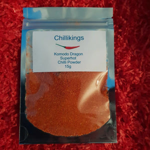 Komodo Dragon Chilli Powder!!! UK's Hottest Chilli!!! 15g From Chillikings!!!