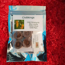 Load image into Gallery viewer, Yellow Ghost Naga Chilli, Superhot Chilli Grow Kit!!! 6, Seeds!!!
