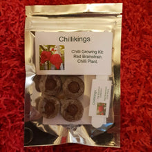 Load image into Gallery viewer, Red Brainstrain Chilli, Superhot Chilli Grow Kit!!! 6, Seeds!!!
